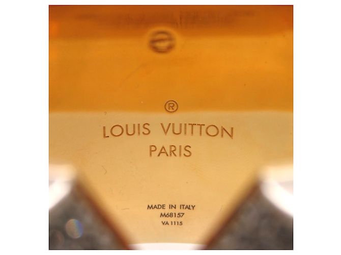 Bracciale Louis Vuitton Essential V in oro e strass Bianco D'oro - vista 9