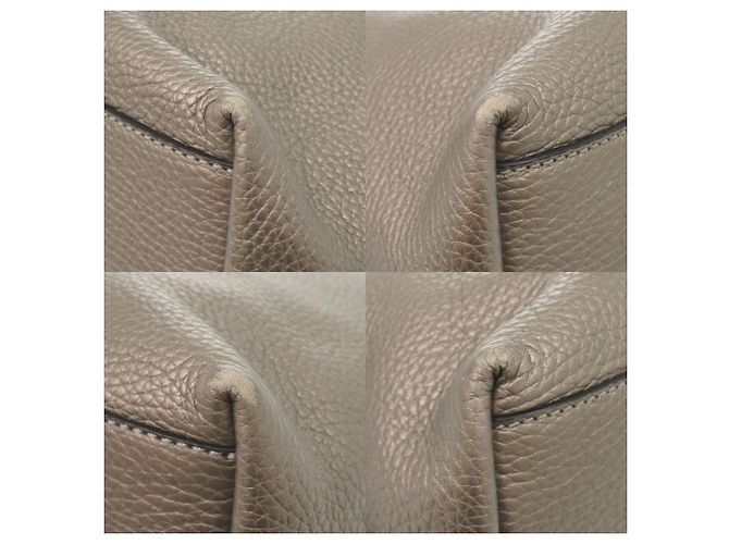 Bolso tote de cuero de ternera gris Tod's Castaño - vista 5