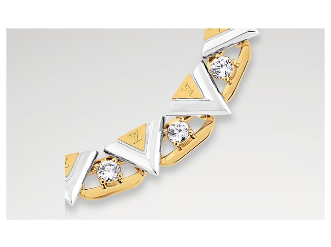 COLLAR LOUIS VUITTON V FOR VUITTON M02271 Gold hardware - vista 5