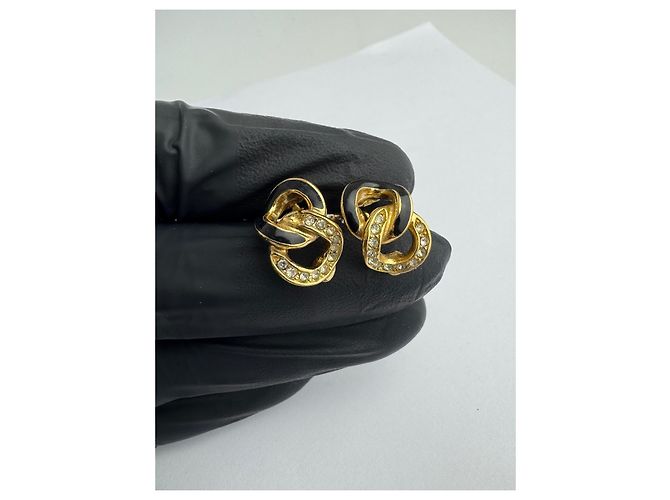 Orecchini a clip Christian Dior D'oro - vista 7