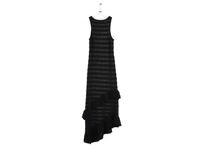 Autre Marque Vestido de algodón negro - vista 3