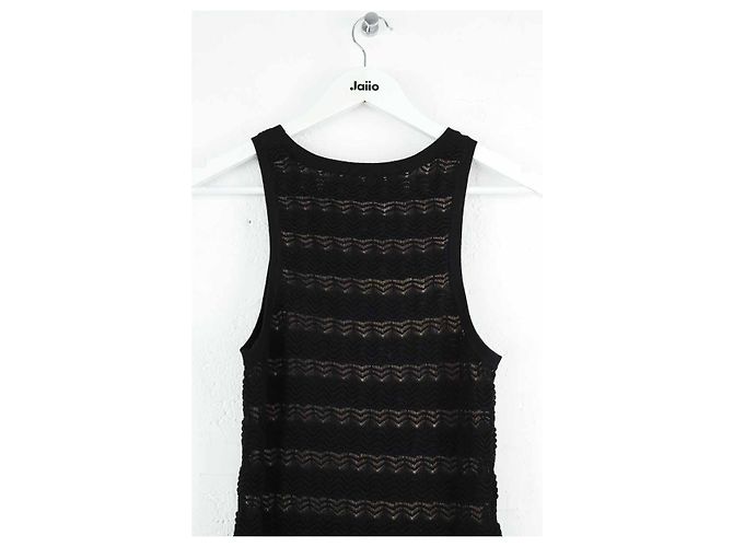 Autre Marque Vestido de algodón negro - vista 4