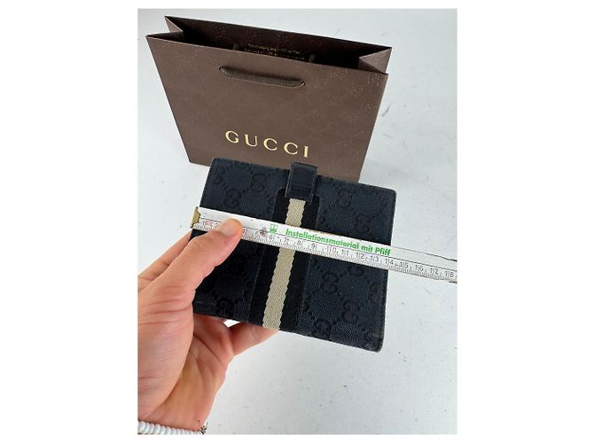 Vintage Gucci Monogram Organizer Black - view 11
