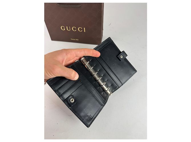 Vintage Gucci Monogram Organizer Black - view 4