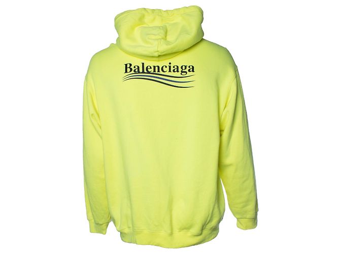 Balenciaga, gelbe Kapuzenjacke mit Logo - Ansicht 3