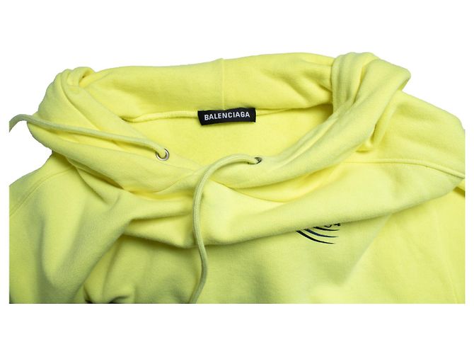Balenciaga, gelbe Kapuzenjacke mit Logo - Ansicht 5