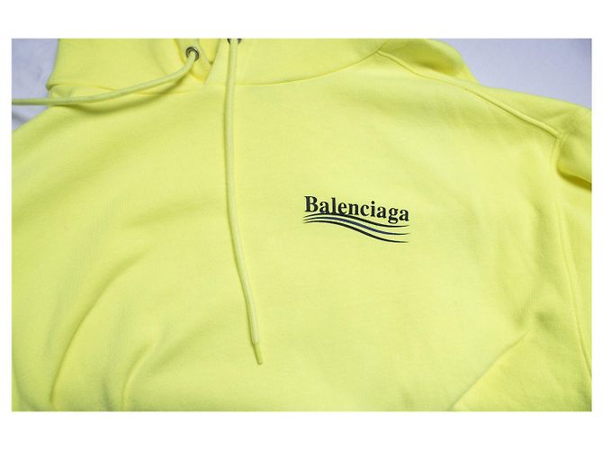 Balenciaga, gelbe Kapuzenjacke mit Logo - Ansicht 6