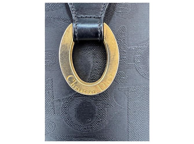 Borsa a spalla a secchiello con motivo logo Christian Dior Nera Nero - vista 12
