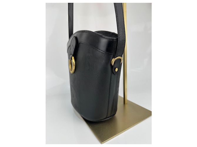 Borsa a spalla a secchiello con motivo logo Christian Dior Nera Nero - vista 6