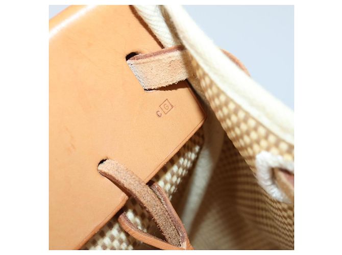Hermès Herbag Cabas in Tela e Pelle GM Beige - vista 7