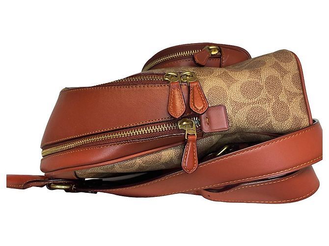 Coach Signature Canvas medium Marron - vista 3