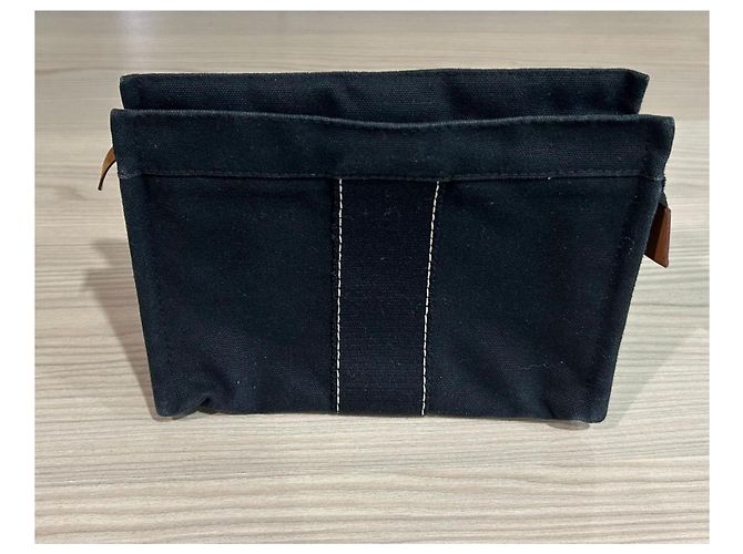 Clutch Hermès Deauville Nera in Pelle di Cervo Nero - vista 2
