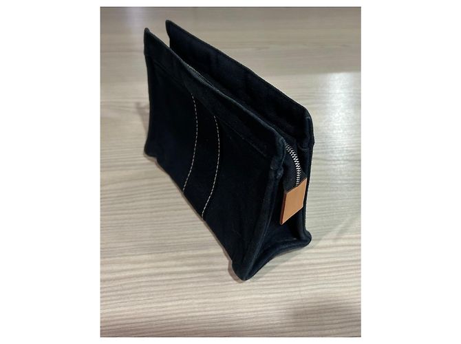 Clutch Hermès Deauville Nera in Pelle di Cervo Nero - vista 3