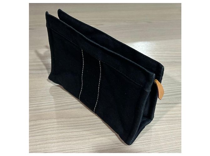 Clutch Hermès Deauville Nera in Pelle di Cervo Nero - vista 5