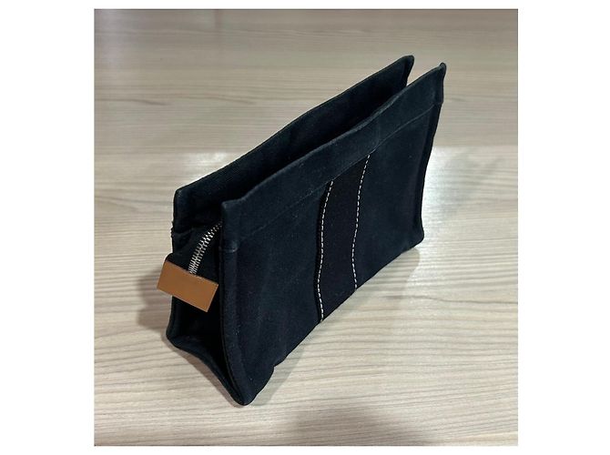 Clutch Hermès Deauville Nera in Pelle di Cervo Nero - vista 8