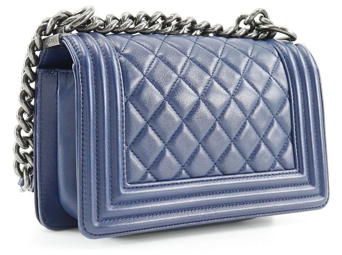Chanel Boy Chanel gesteppte Medium Blau - Ansicht 2