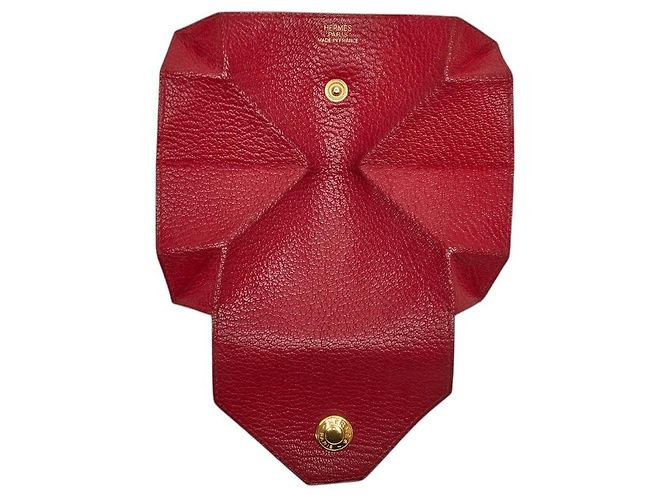 Portamonete in capra Le 24 di Hermès Rosso - vista 7