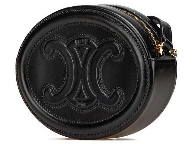 Céline Borsa a Spalla in Pelle Celine Triomphe Nero - vista 2