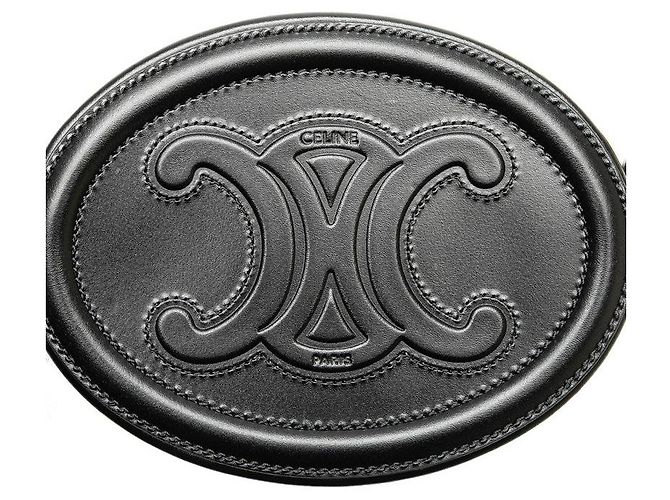 Céline Borsa a Spalla in Pelle Celine Triomphe Nero - vista 6