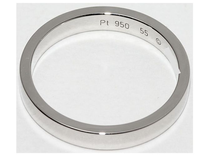 Anello C di Cartier Pt950 B40540 Taglia 14.5 Argento Metallico - vista 4
