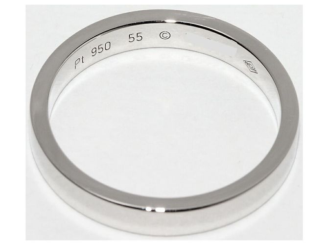 Anello C di Cartier Pt950 B40540 Taglia 14.5 Argento Metallico - vista 5