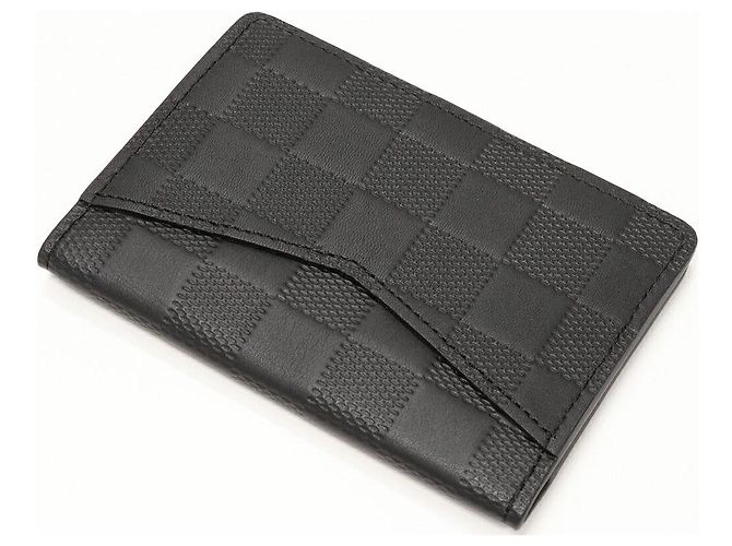 Organizer Organizzatore da Tasca bifold in Damier Infini Louis Vuitton N63197 Nero - vista 2