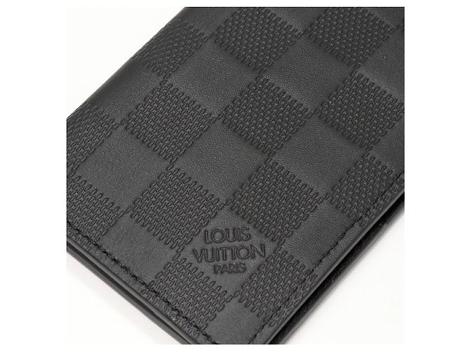 Organizer Organizzatore da Tasca bifold in Damier Infini Louis Vuitton N63197 Nero - vista 4