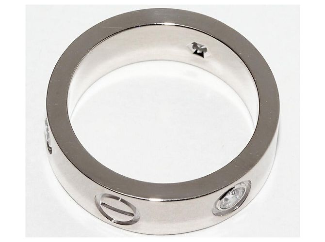 Cartier K18WG Love Ring B40325 Größe 10 Silber Metallisch - Ansicht 3