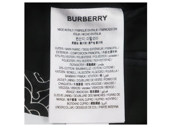 Burberry Tailored Jacket Polyester Jacket Black - view 11