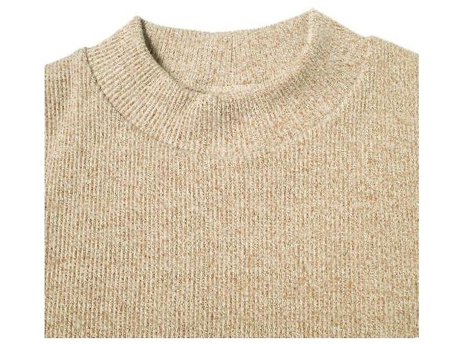 Autre Marque Camiseta de manga larga CNLZ CUT OFF de algodón y poliéster Beige - vista 5