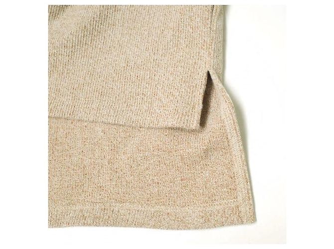 Autre Marque Camiseta de manga larga CNLZ CUT OFF de algodón y poliéster Beige - vista 8