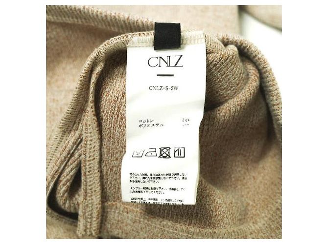 Autre Marque Camiseta de manga larga CNLZ CUT OFF de algodón y poliéster Beige - vista 9