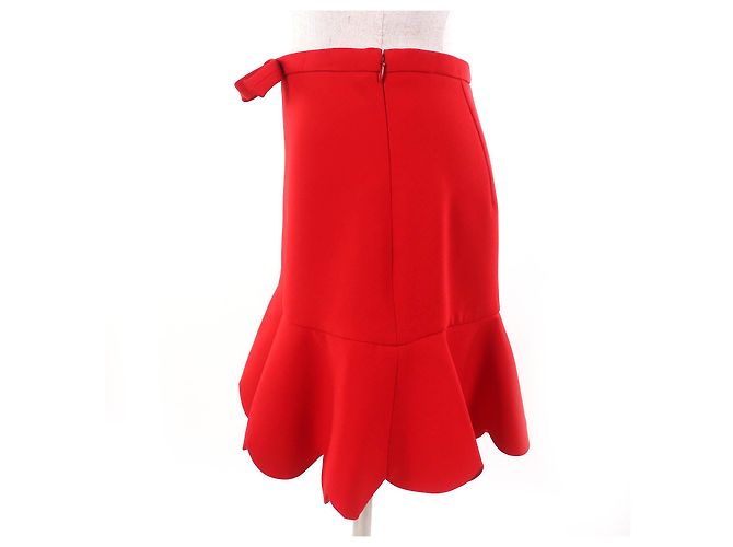 Falda Mini de Triacetato Mini MG1424 de Miu Miu Roja - vista 2