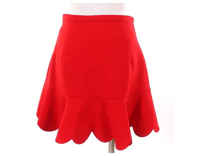 Falda Mini de Triacetato Mini MG1424 de Miu Miu Roja - vista 3
