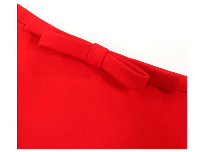 Falda Mini de Triacetato Mini MG1424 de Miu Miu Roja - vista 5
