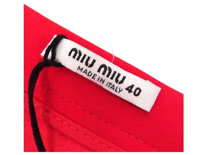 Falda Mini de Triacetato Mini MG1424 de Miu Miu Roja - vista 6