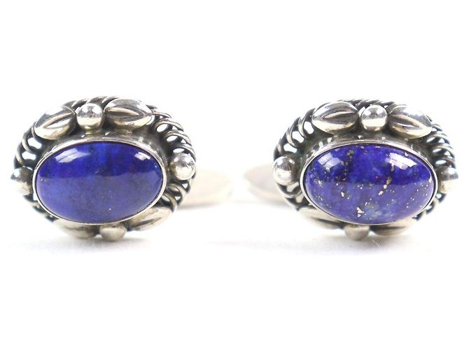 Autre Marque Gemelli in Lapis Lazuli in Argento 925 Georg Jensen Blu - vista 2