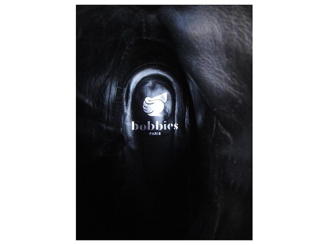 Autre Marque Botas Bobbies em camurça preta Preto - vista 7