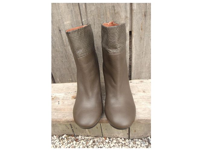 Botines See by Chloé de piel caqui - vista 3