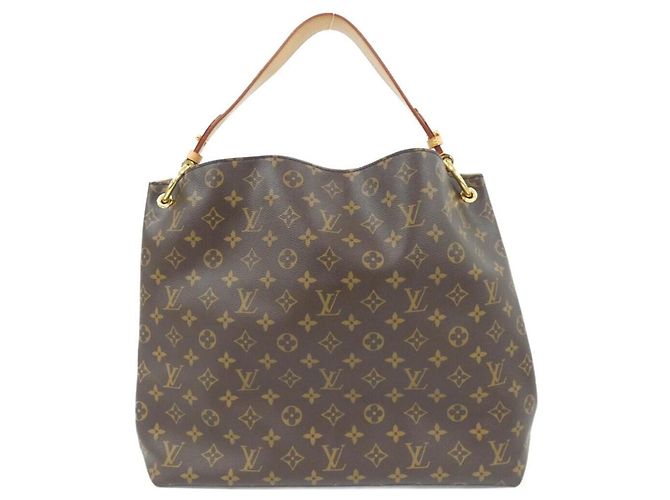 Borsa a Spalla Graceful MM Monogramma Louis Vuitton Marrone Beige - vista 2
