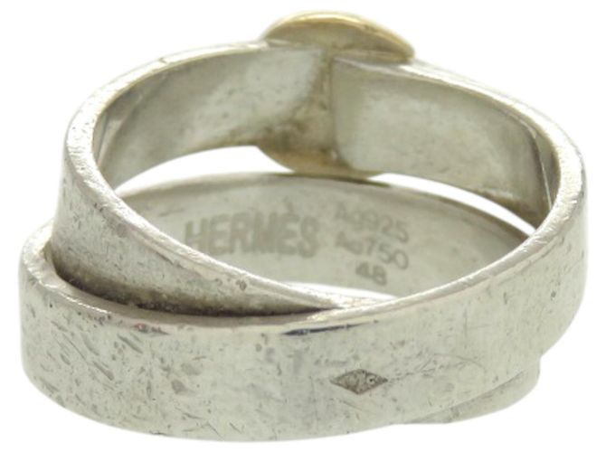 Ring Anillo Double True Hermès Plata Dorado - vista 2