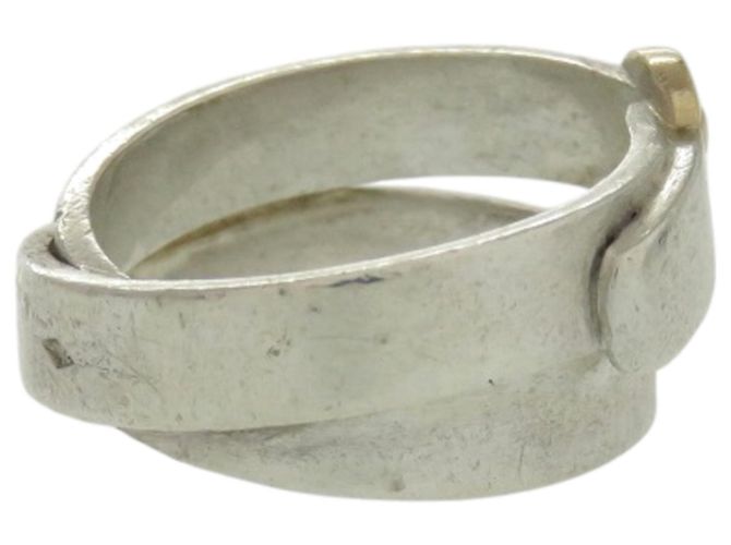 Ring Anillo Double True Hermès Plata Dorado - vista 3
