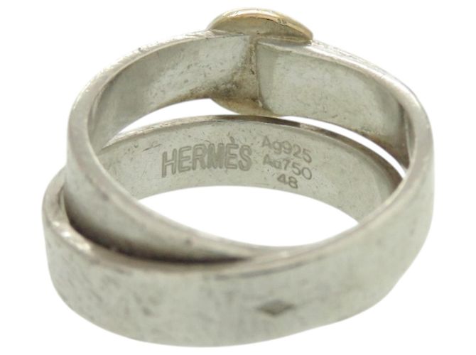 Ring Anillo Double True Hermès Plata Dorado - vista 5