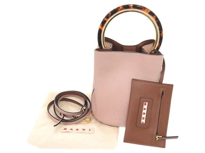 Borsa in pelle Pannier Marni Rosa - vista 2