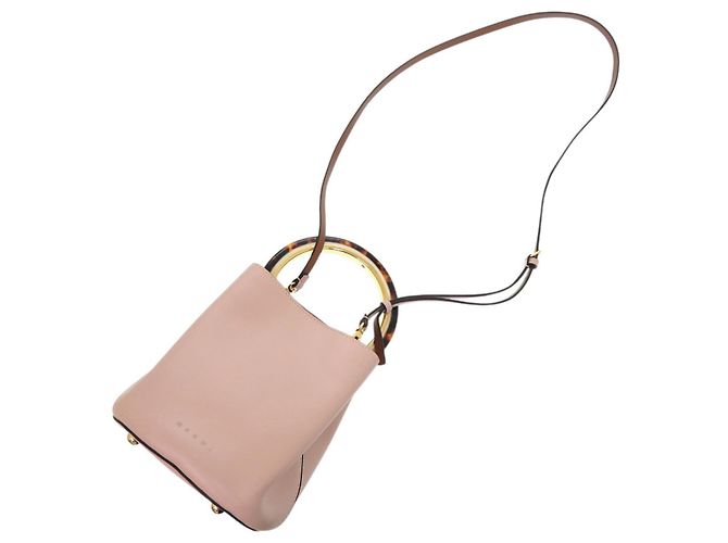 Borsa in pelle Pannier Marni Rosa - vista 4