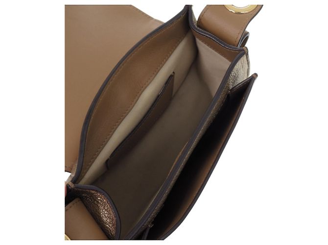 Borsa a Spalla in Pelle Chloé Tess Small in Metallo 2 in 1 D'oro - vista 9