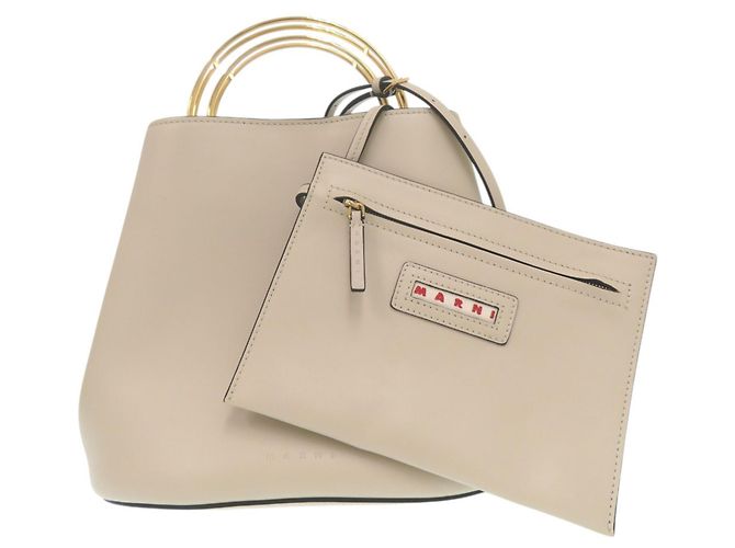 Borsa a mano/borsa a spalla Marni Pannier 2 in 1 Beige - vista 4