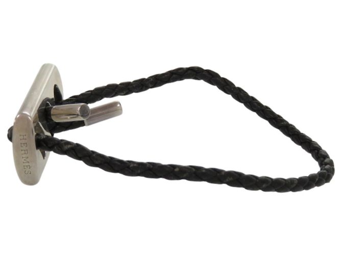 Pulseira charm Hermès preta e prata Preto - vista 3