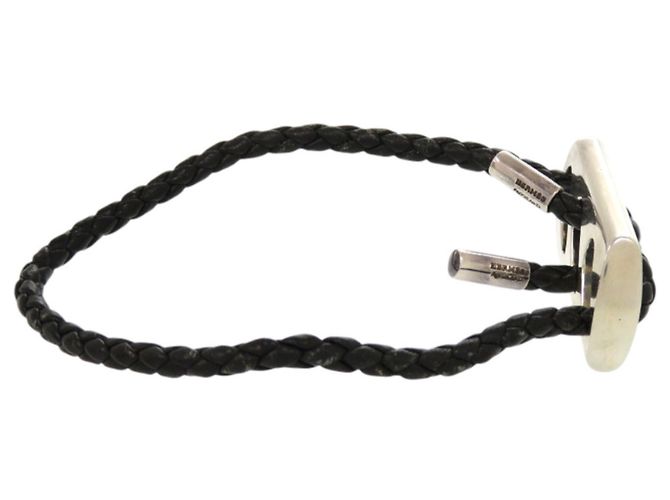 Pulseira charm Hermès preta e prata Preto - vista 4
