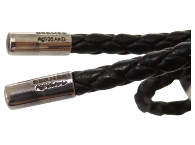 Pulseira charm Hermès preta e prata Preto - vista 7
